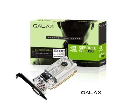 VGA (การ์ดแสดงผล) GALAX GEFORCE GT1030 EX OC WHITE 2GB GDDR5 64 BIT  3Y